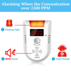LCD Display Wireless Gas Alarm Sensor With Temperature Function Combustible Gas Leak Detector