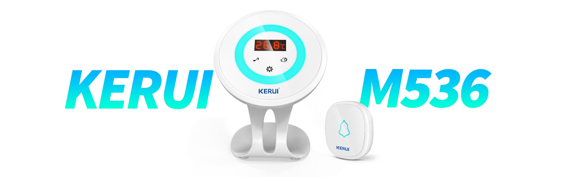 Kerui M536 digital thermometer display doorbell