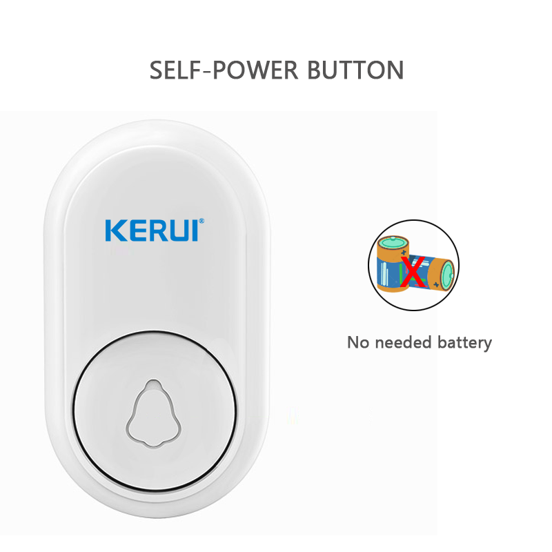 Kerui Wireless Doorbell Waterproof EU AU UK US Plug Self Powered Cordless Door Bell Ring Door Bell