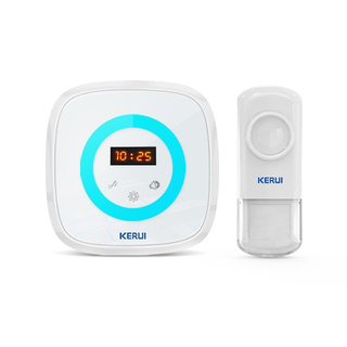 Kerui M526 Time Display Doorbell with F54 Push Button, Operating at over 500 Feet with Time Display, 58 Chimes, 4 Volume Levels, 4 Working Modes, 1 Plugin Receiver & 1 Push Button