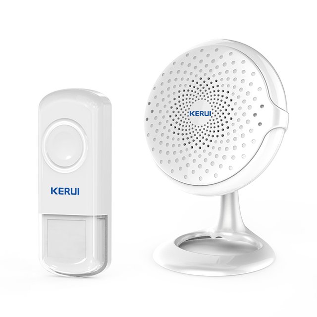 Kerui M8 Customized Doorbell with F54 Push Button, Operating at over 500 Feet with 52 Chimes, 4 Volume Levels, Customized Chimes, TF Card, MP3, LED Indicator, 1 Receiver & 1 Push Button