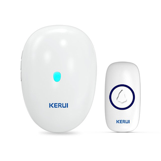Kerui M521 Wireless Doorbell with F55 Push Button, Operating at over 500 Feet with 57 Chimes, 4 Volume Levels, LED Indicator, Memory Function, 1 Plugin Receiver & 1 Push Button Transmitter