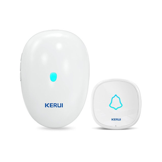 Kerui M521 Wireless Doorbell with F52 Push Button, Operating at over 500 Feet with 57 Chimes, 4 Volume Levels, LED Indicator, Memory Function, 1 Plugin Receiver & 1 Push Button Transmitter