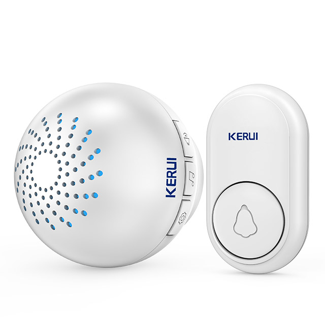 Kerui M622 Wireless Doorbell with F56 Push Button, Operating at over 500 Feet with 32 Chimes, 4 Volume Levels, LED Indicator, 1 Plugin Receiver & 1 Push Button